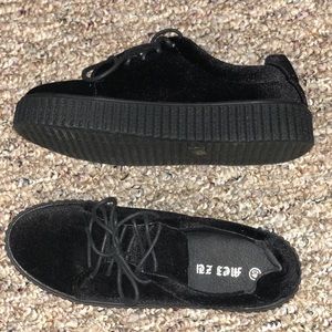 Black platform shoes